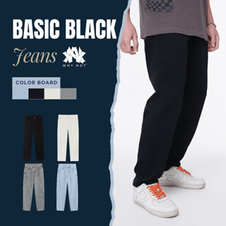 [CÓ BIGSIZE] Quần Jeans Nam Form Regular Fit Màu Đen, Xanh, Trắng, Ghi Quần Baggy Suông Basic