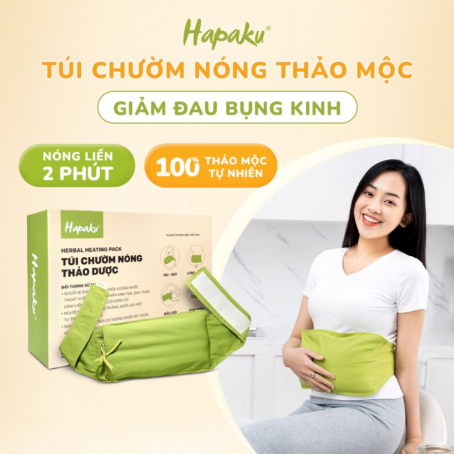 Túi Chườm Nóng Từ Thảo Dược Hapaku, Đồ Spa Chuyên Nghiệp, Giảm Đau Bụng Kinh, Thoát Vị Đĩa Đệm, Giảm Đau Lưng