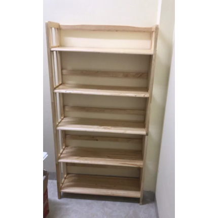 KỆ GỖ CAO SU, KỆ SÁCH GỖ, KỆ 4 TẦNG - 5 TẦNG - NGANG 50CM, 60CM (hàng tự lắp ráp)