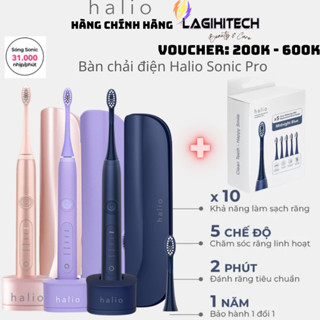 (Giá Hủy Diệt) Bàn Chải Điện Halio Sonic Whitening PRO Toothbrush Bảo hành 1 năm - Hàng Chính Hãng