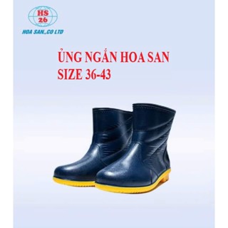 Ủng ngắn làm vườn Hoa San size 36-43, ủng cổ ngắn đi mưa, ủng hoa san