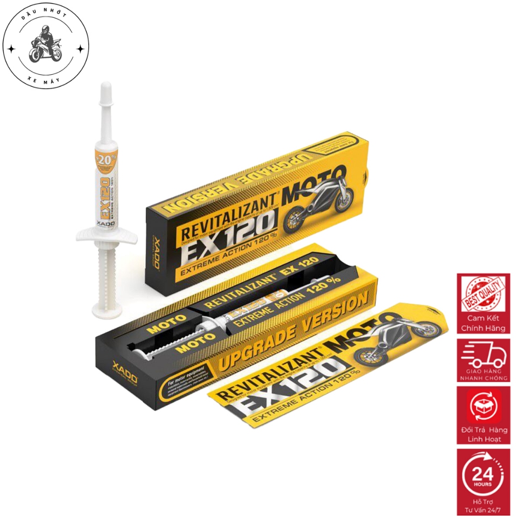 Xado Revitalizant Moto Ex120 - Nano Phục Hồi Trầy Xước Động Cơ Xe Máy 4ml