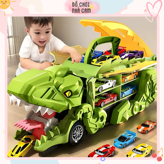  Ô Tô Đồ Chơi Trẻ Em Khủng Long Nuốt Xe Cầu Trượt Cho Trẻ Em - Đồ Chơi Xe Khủng Long Nuốt Xe 