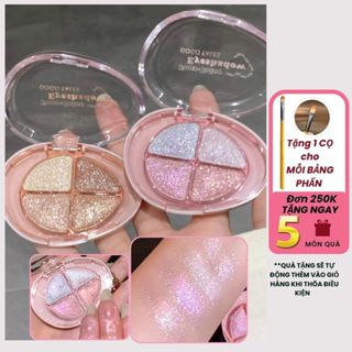 Bảng Phấn Mắt 4 Ô Nhũ Highlight GOGO TALES Glittering Colorful GT733 - GogoTales