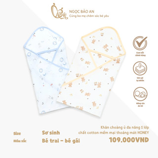 Khăn choàng ủ cho bé sơ sinh có mũ xinh xắn, dễ thương, mềm mại, thấm hút dành cho bé