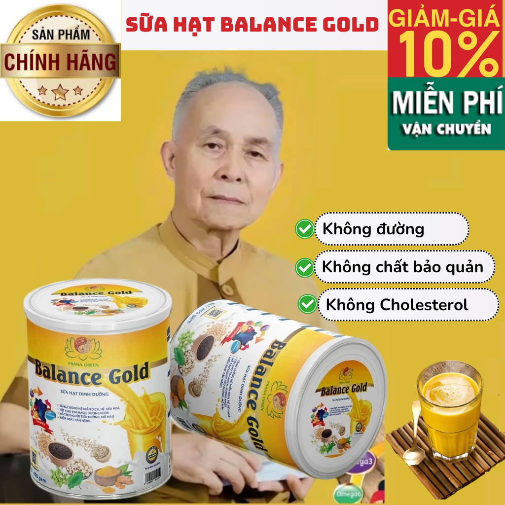  Sữa Hạt Balance Gold Sữa Hạt Dinh Dưỡng Thầy Vượng Chính Hãng Thuần Chay Không Đường Combo SA 