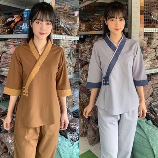 Đồ Lam Đi Chùa # Xéo Tim 3 Nút nhiều màu