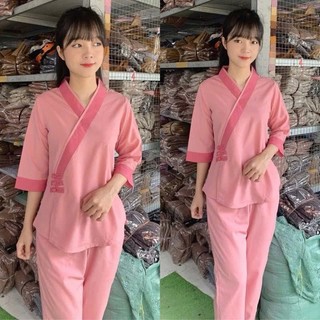 Đồ Lam Đi Chùa # Xéo Tim 3 Nút nhiều màu