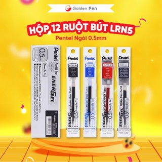 Hộp 12 Ruột Bút Ngòi 0.5mm Pentel Energel LRN5 | Mực An Toàn Cho Sức Khỏe | Nhanh Khô 1/3 Giây