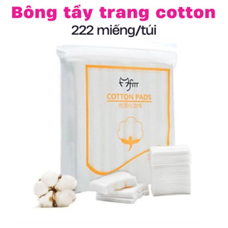 Bông Tẩy trang 3 lớp cotton 222 miếng/túi