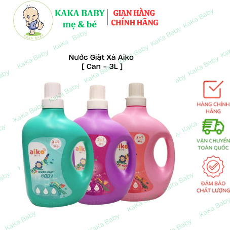 Nước giặt xả Aiko cho bé 3000ml ✅