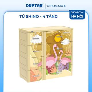 Tủ nhựa Duy Tân Shino 4 tầng 8 ngăn lớn nhỏ tiện lợi sắp xếp quần áo, vật dụng đa năng trong một