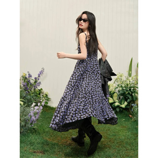 C0157 Váy dài hoa xẻ tà hàng xuất của KUOSE - Natsushi