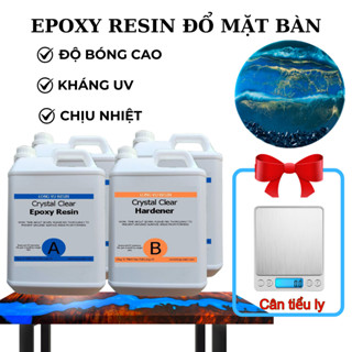 Bộ 20Kg Keo AB Trong Suốt Loại Tốt Trong Cứng, Thoát bọt & Chịu Nhiệt Tốt- Epoxy Resin LRAB 312