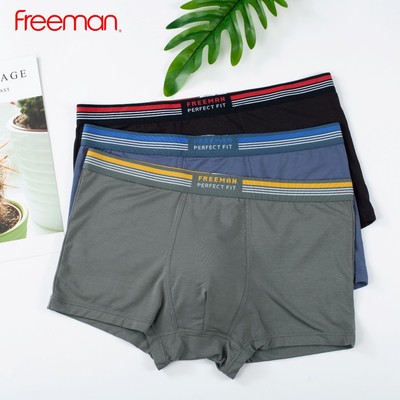 Combo 3 quần boxer nam FREEMAN chất liệu Modal cao cấp mềm mịn thoáng mát, co giãn tốt 6531
