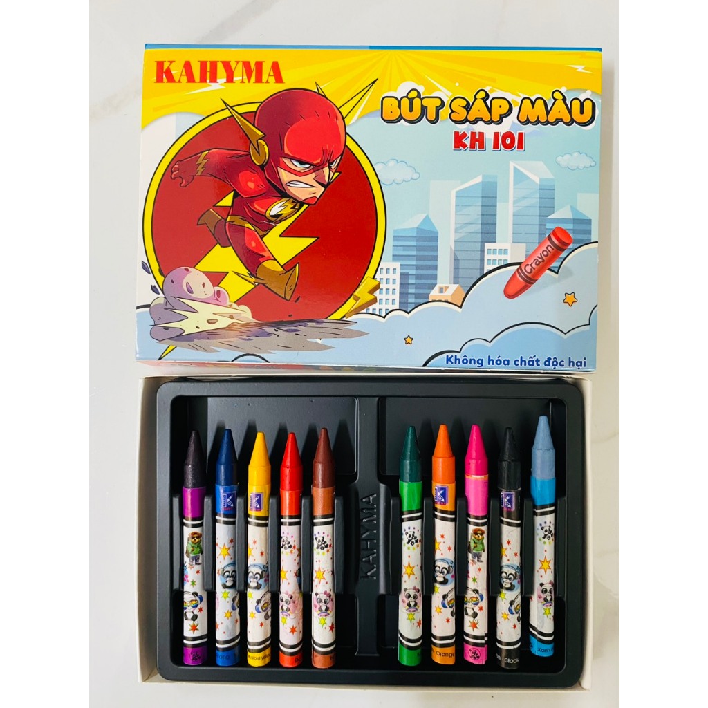 Bút Sáp Màu KAHYMA 10  Màu Cao Cấp Nhiều hình dễ thương