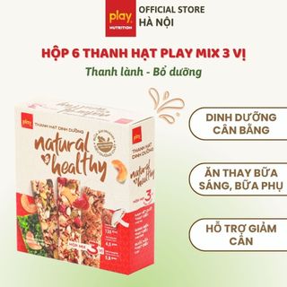  Hộp 6 thanh hạt dinh dưỡng PLAY Natural & Healthy Mix 3 Vị 
