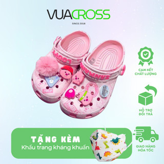 Dép cross Loopy hồng, sục cross bé gái, đế êm mềm, cao cấp, hàng chính hãng - Vuacross