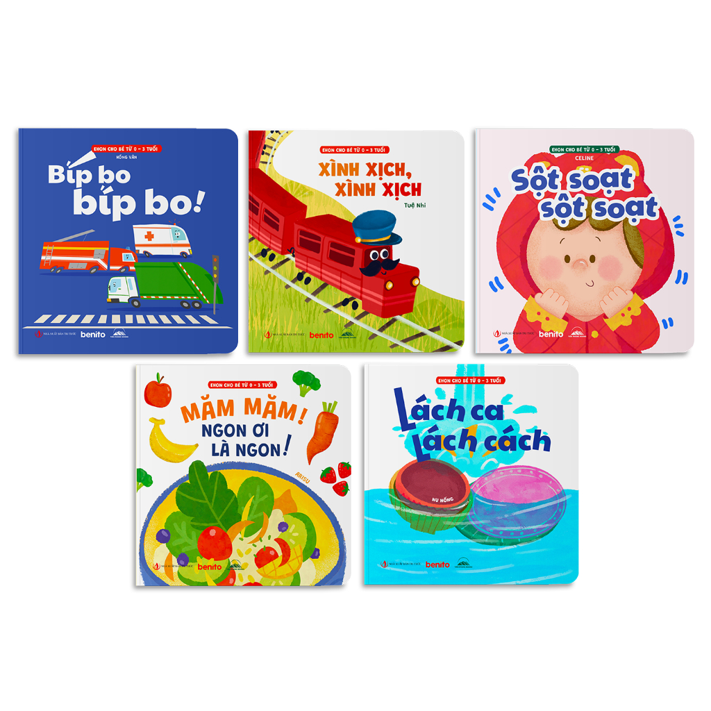 Sách - Ehon Cho Bé Từ 0 - 3 Tuổi - Combo 5 Cuốn Ehon Âm Thanh
