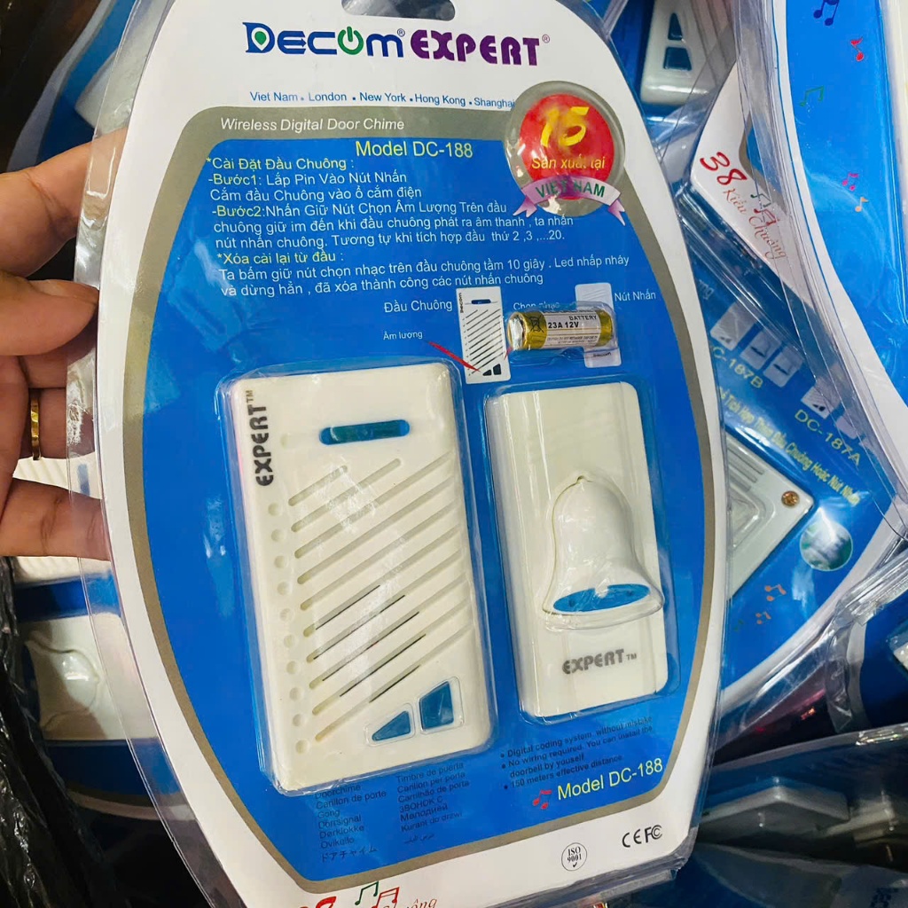 Chuông Cửa  Không  Dây DECOM - Hàng Chính Hãng DC-188*