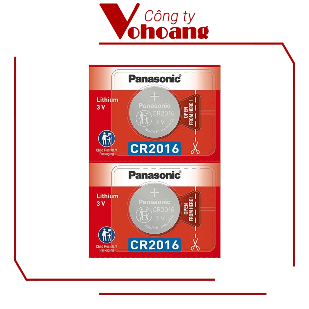 2 viên Pin Panasonic nút CR2016 Lithium 3V - Panasonic 2016