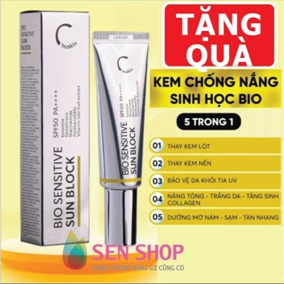  Kem chống nắng Exosome Chuskin chống nắng sinh học BIO SENSITIVE SUN BLOCK nhập khẩu chính hãng hàn quốc kiềm dầu - 50ml 