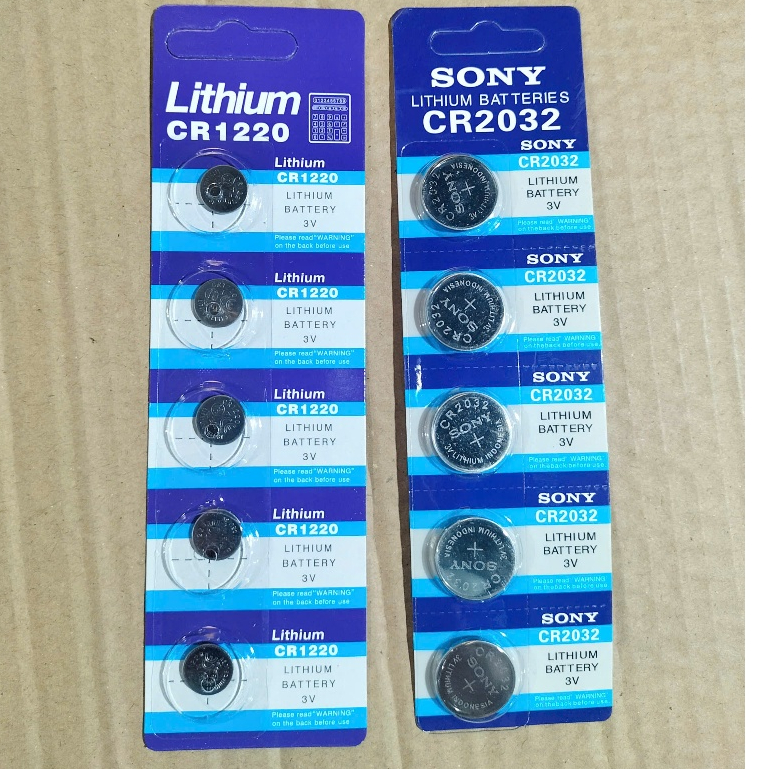 5 pin (1 vỉ) pin cmos 2032 và pin cmos 1220