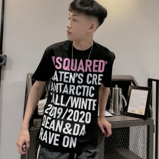 Áo Phông Nam DSQUARED2 Chữ In Nhiệt Trước Ngực Bền Đẹp - Áo Thun Tay Ngắn DSQ2 Hàng Hiệu FULL Mẫu Mới Về Hot Hit