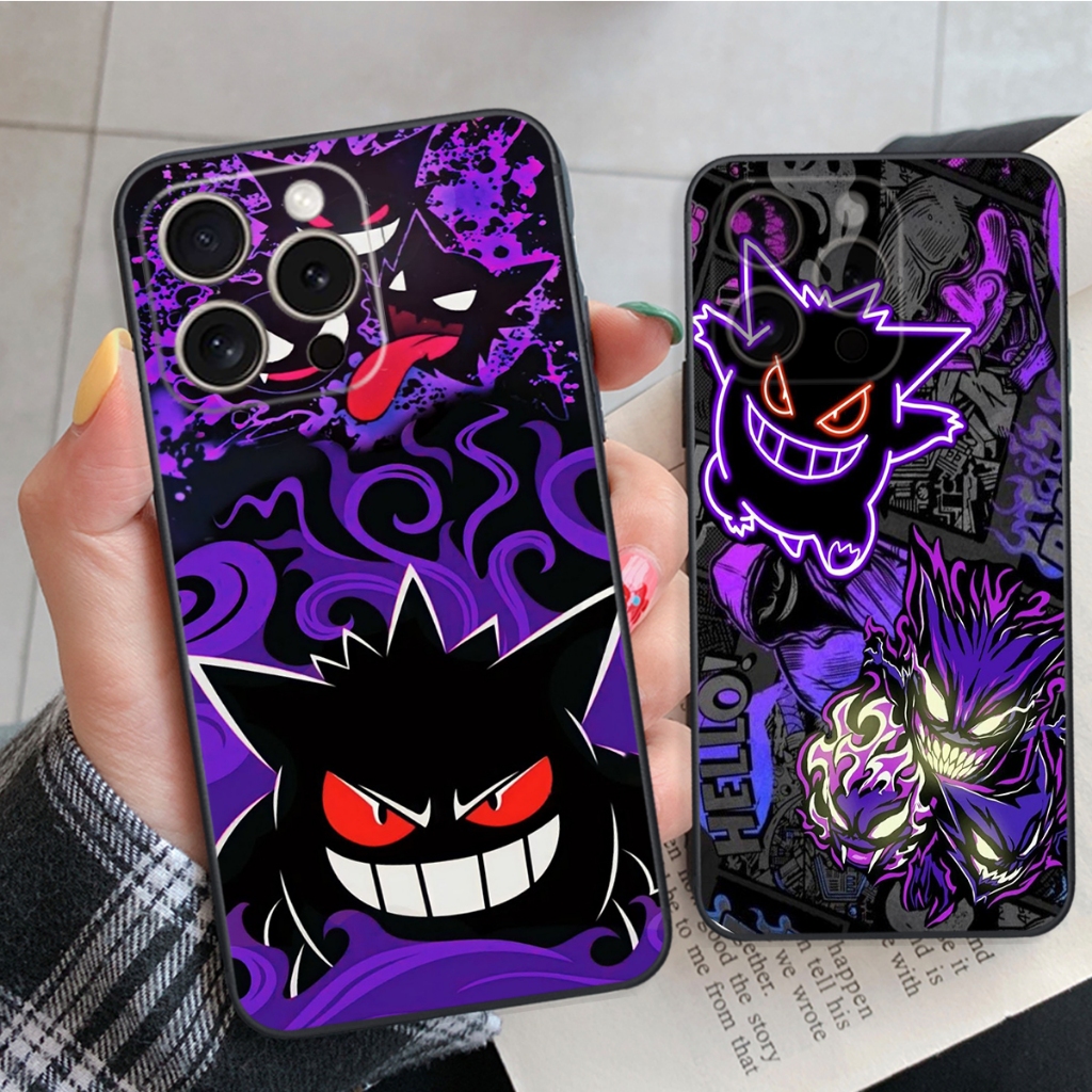 Ốp lưng Iphone 15 / Iphone 15 Pro / Iphone 15 Pro/ Iphone 15 Pro Max Mini Anime Pokemon Gengar Graff