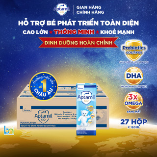 [DATE 23.6] THÙNG SỮA CÔNG THỨC PHA SẴN APTAMIL KID 180ML PHÁT TRIỂN TOÀN DIỆN CHO BÉ