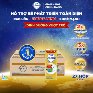 [DATE 6.25] THÙNG SỮA CÔNG THỨC PHA SẴN APTAMIL KID 110ML,180ML VÀ THÙNG SỮA APTAMIL SUPER GOLD KID 180ML DÀNH CHO BÉ