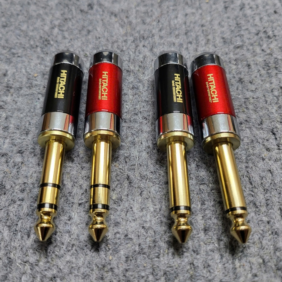 Rắc 6 li Hitachi chất lượng cao bền bỉ, Jack 6ly mono và stereo chân đồng mạ vàng, giá 1 chiếc
