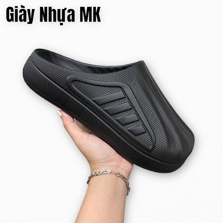 [LÙI 1 SIZE] Dép sục nam nữ 4 sọc mũi sò siêu nhẹ đi mưa SL071 đế đúc độn 4cm bít mũi chất EVA siêu bền chống nước