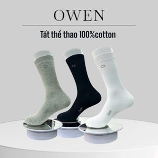 OWEN- Vớ Tất cổ dài trơn nam OWEN 100% khử mùi thoáng khí không hôi không xù 