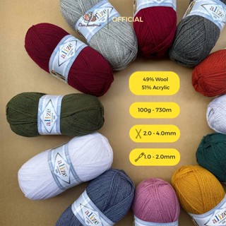  Cuộn len ấm Lanagold 800 - Alize siêu dôi siêu ấm đan móc khăn áo ấm cực thích 