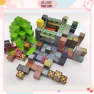 [100 Khối TẶNG 10 Khối] Đồ Chơi Khối Nam Châm Minecraft, Khối Nam Châm Minecraft Từ Tính Lắp Ghép Cho Bé