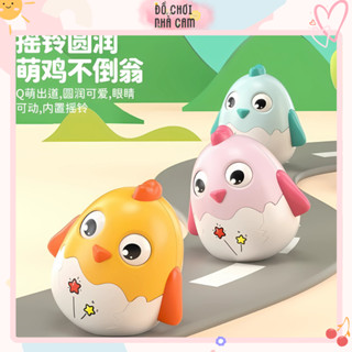 Lật Đật Gà Con Mini Dễ Thương Có Phát Nhạc Chất Liệu Nhựa An Toàn Cho Trẻ Sơ Sinh