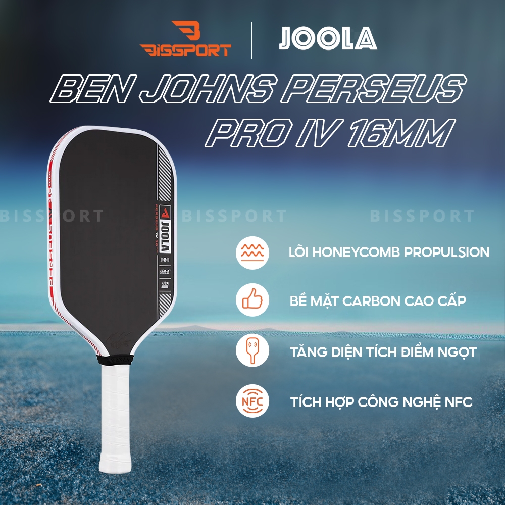 Vợt Pickleball JOOLA Perseus Pro IV 16mm Chính Hãng - Sức Mạnh Vượt Trội - Kiểm Soát - Nhẹ - Nhám - 