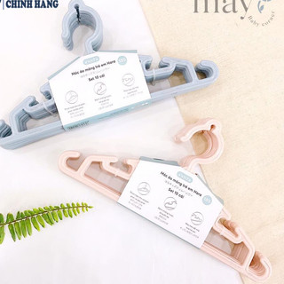 Set 10 Móc áo trẻ em Inochi (MA185) Móc quần áo, Móc nhựa Thích hợp cho cả giàn phơi và dây phơi