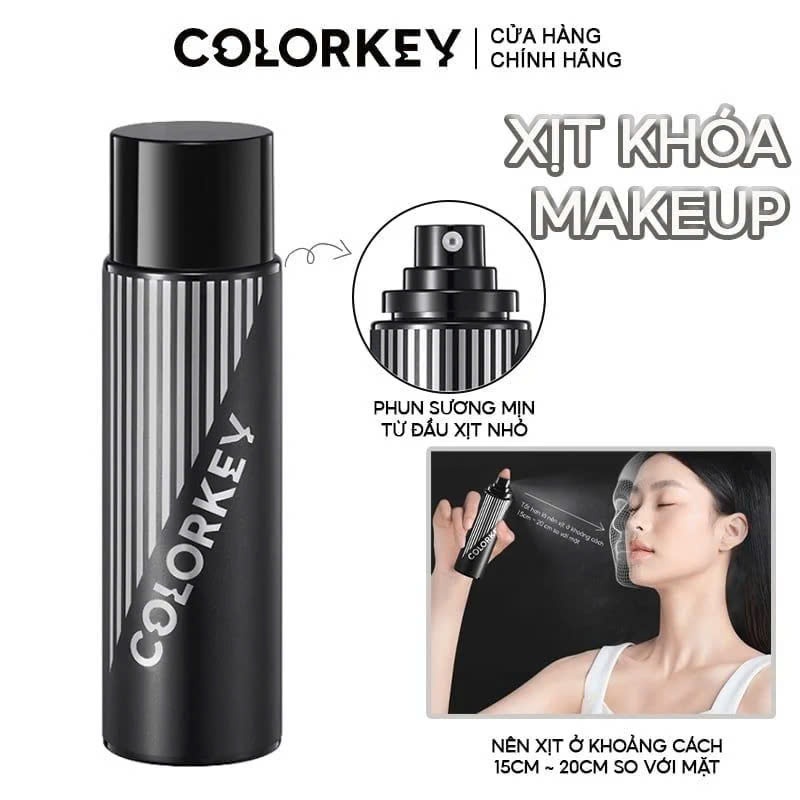  Xịt Khóa Makeup COLORKEY Giúp Cố Định Lớp Trang Điểm Công Thức Cải Tiến Dung Tích 100ml 