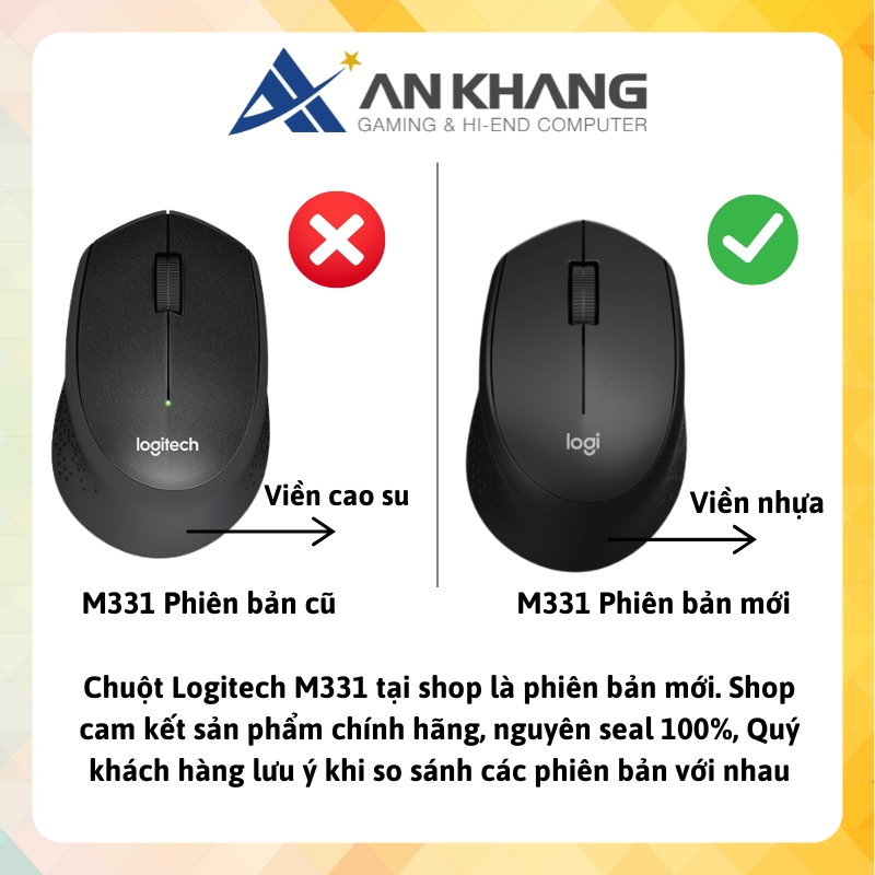 Chuột không dây Logitech M331 Silent Kết nối đầu thu USB Giảm ồn Pin trâu Chính hãng Bảo hành 12 Tháng | BigBuy360 - bigbuy360.vn