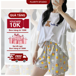  Quần Đùi Nữ Thiết Kế Mặc Nhà Thun Borip Mềm Mịn Thoáng Mát Ống Quần Xòe Rộng Dễ Chịu Xinh Xắn FLURITY ZURI - QNBRNB059 
