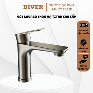 Vòi nóng lạnh lavabo, Vòi Rửa Mặt, Vòi Chậu Rửa Inox Mạ Titan Cao Cấp Chống Bám Bẩn Sang Trọng