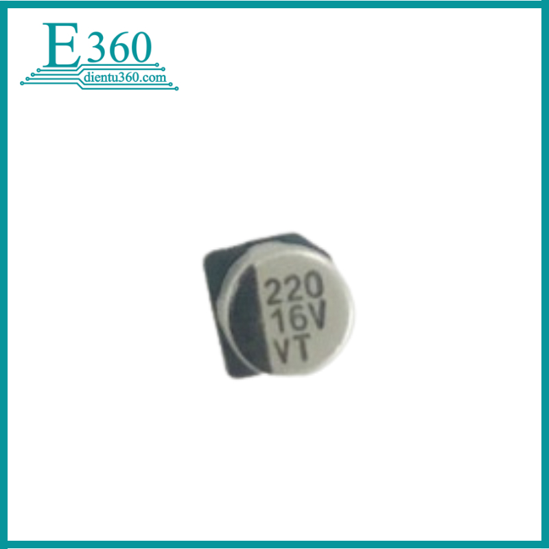 Tụ nhôm 220UF 16V dán 6.3x7.7mm