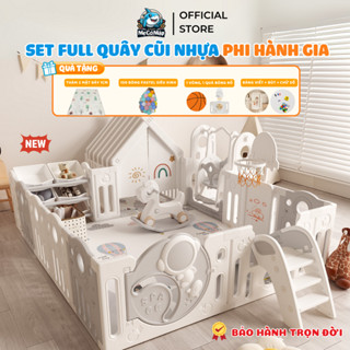 Quây Cũi Nhựa Phi Hành Gia Mới 2025, Quây Cũi Cao Cấp Full Set Tặng Kèm 100 Bóng + Thảm + Set Bóng Rổ Bảo Hành Trọn Đời