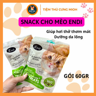 Snack thưởng cho mèo Endi giúp Hơi thở thơm mát Gói 60g