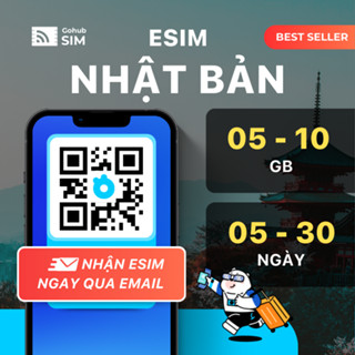 eSIM Nhật Bản 4G - Gói cố định ( 03 - 30 ngày) - Gohub gửi eSIM qua email
