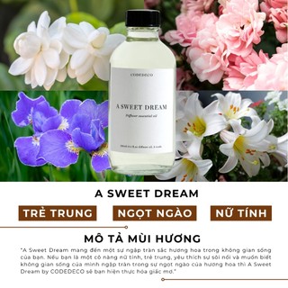 Tinh dầu khuếch tán CODEDECO A Sweet Dream 120ml, 240ml