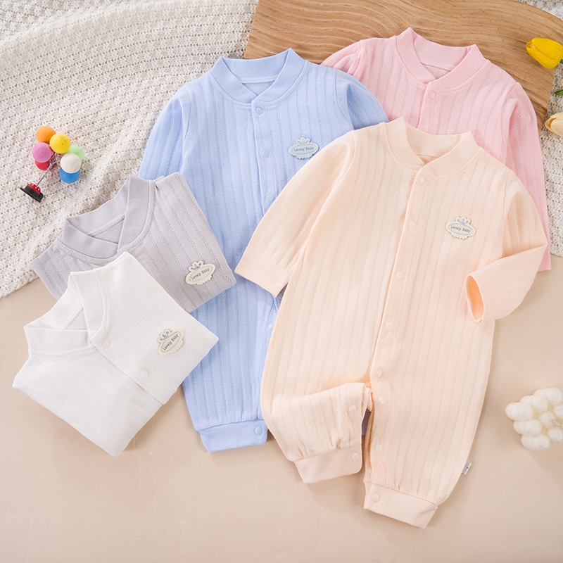 Body liền thân dài tay cotton cho bé trai và bé gái sơ sinh từ 3-14kg, hàng đẹp xuất Hàn - BD20