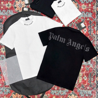  Áo phông nam nữ Premium Cotton PB in chữ nhũ kim tuyến viền cổ và sau lưng đơn giản basic boy phố 